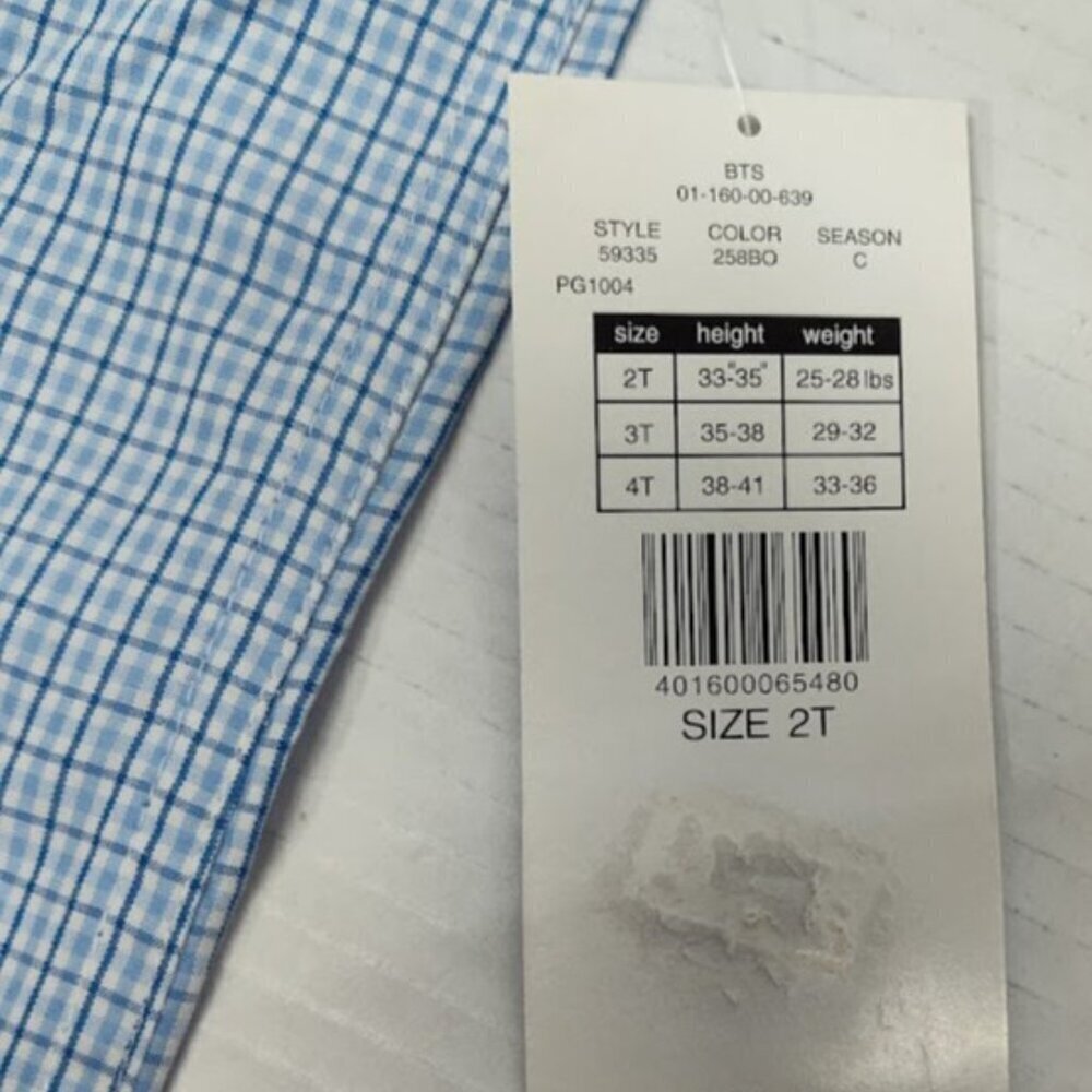 Just Friends Button Down Y2K Dress Shirt Blue Boy 2T NWT - Picture 4 of 7